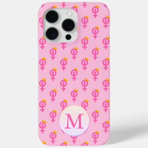 Gepersonaliseerd Feministisch Roze iPhone 15 Pro Max Hoesje