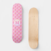Gepersonaliseerd feministisch roze persoonlijk skateboard (Voorkant)