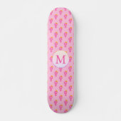 Gepersonaliseerd feministisch roze persoonlijk skateboard (Voorkant)