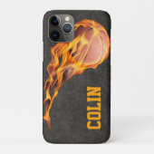 Gepersonaliseerd Fiery Basketball Case-Mate iPhone Case (Achterkant)