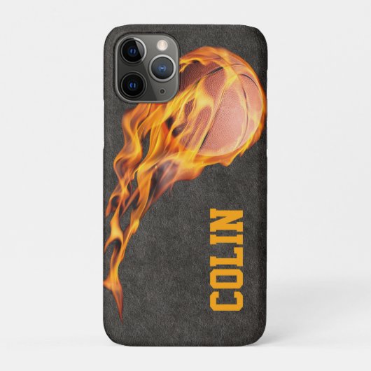 Gepersonaliseerd Fiery Basketball Case-Mate iPhone Case (Achterkant)