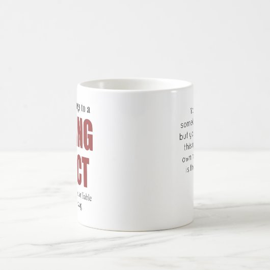 Gepersonaliseerd fietsbericht op achterzijde grapp koffiemok (Center)