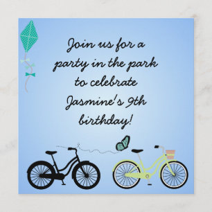 Gepersonaliseerd fietsen Birthday Invites Kaart