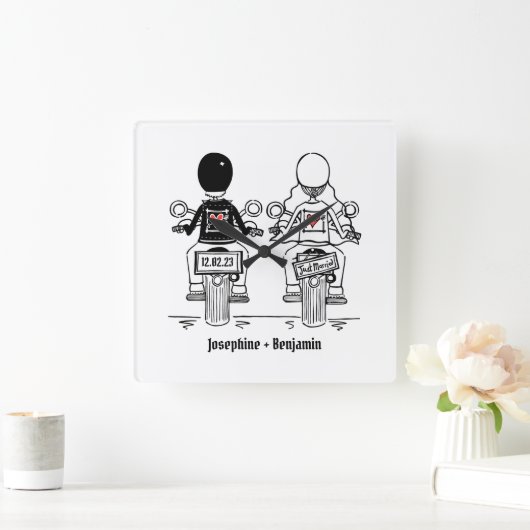 Gepersonaliseerd fietswistwiel wift Square Vierkante Klok (Huis)