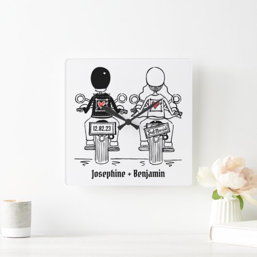 Gepersonaliseerd fietswistwiel wift Square Vierkante Klok (Huis)