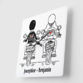 Gepersonaliseerd fietswistwiel wift Square Vierkante Klok (Hoek)