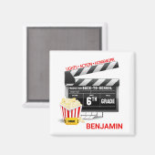 Gepersonaliseerd filmthema 6e graad magneet (Voorkant / Achterkant)