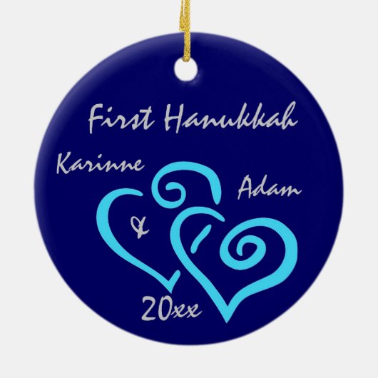 Gepersonaliseerd First Hanukkah Ornament (Achterkant)