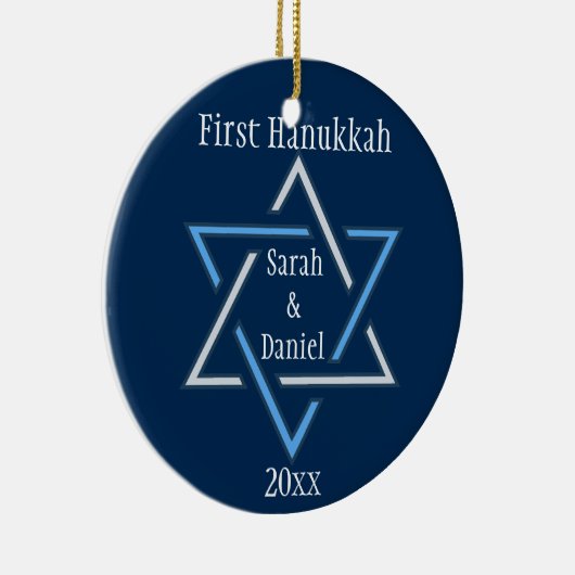 Gepersonaliseerd First Hanukkah Ornament (Rechts)