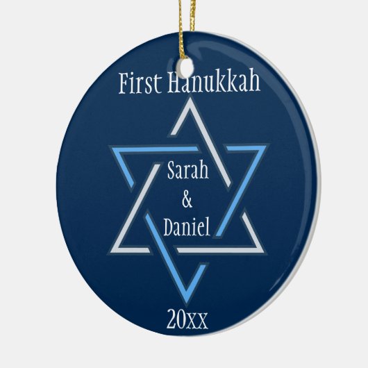 Gepersonaliseerd First Hanukkah Ornament (Links)