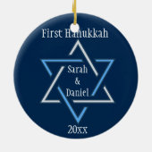 Gepersonaliseerd First Hanukkah Ornament (Achterkant)