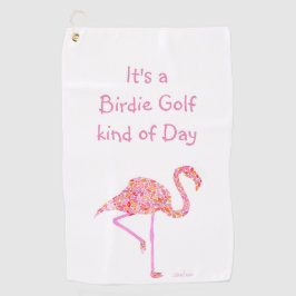 Gepersonaliseerd Flamingo Golf Towel Golfhanddoek