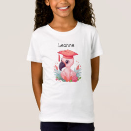 Gepersonaliseerd Flamingo Kleuterschool Afstuderen T-shirt