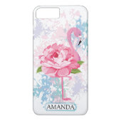 Gepersonaliseerd | Flamingo-monogram Case-Mate iPhone Case (Achterkant)