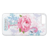 Gepersonaliseerd | Flamingo-monogram Case-Mate iPhone Case (Achterkant (Horizontaal))