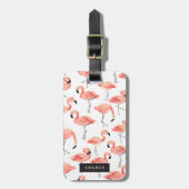 Gepersonaliseerd | Flamingo Party Bagagelabel (Voorkant verticaal)