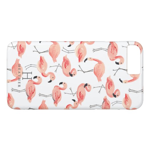 Gepersonaliseerd | Flamingo Party Case-Mate iPhone Case (Achterkant (Horizontaal))