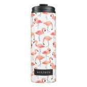 Gepersonaliseerd | Flamingo Party Thermosbeker (Voorkant)