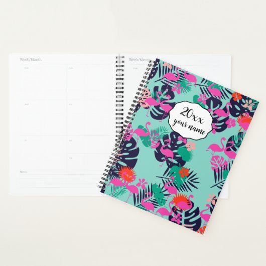 Gepersonaliseerd Flamingo Planner Notitieboek (Display)