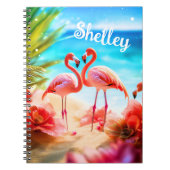 Gepersonaliseerd Flamingo thema Notitieboek (Voorkant)