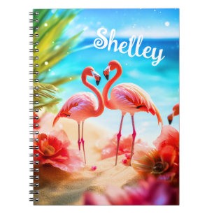 Gepersonaliseerd Flamingo thema Notitieboek