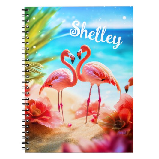 Gepersonaliseerd Flamingo thema Notitieboek (Voorkant)