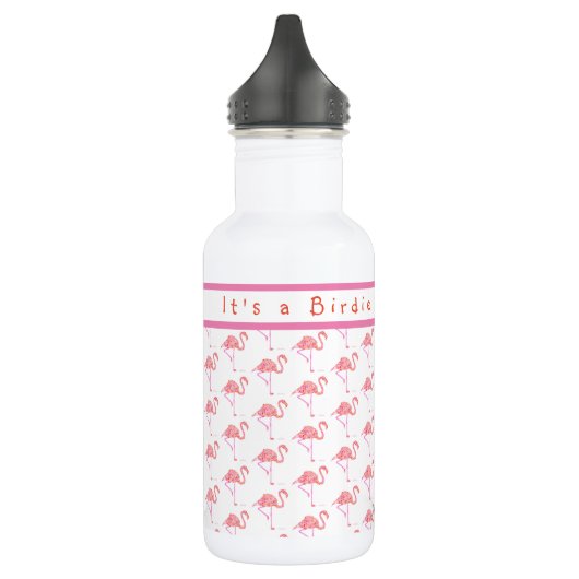 Gepersonaliseerd Flamingo Water Bottle Waterfles (Links)