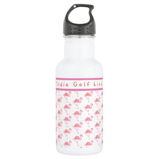 Gepersonaliseerd Flamingo Water Bottle Waterfles (Voorkant)