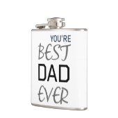 Gepersonaliseerd fles beste vader ooit typografie heupfles (Links)