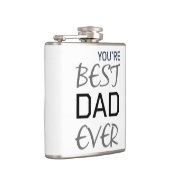 Gepersonaliseerd fles beste vader ooit typografie heupfles (Rechts)