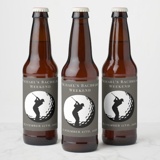 Gepersonaliseerd flesetiket | Vrijgezellengolfweek Bier Etiket (Flessen)