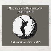 Gepersonaliseerd flesetiket | Vrijgezellengolfweek Bier Etiket (Enkel label)