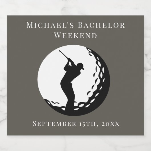 Gepersonaliseerd flesetiket | Vrijgezellengolfweek Bier Etiket (Enkel label)