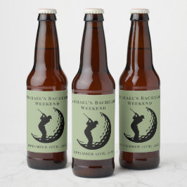 Gepersonaliseerd flesetiket | Vrijgezellengolfweek Bier Etiket