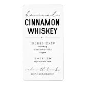 Gepersonaliseerd flesje met zelfgemaakte kaneel etiket (Voorkant)