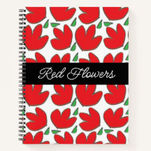 Gepersonaliseerd flessenpatroon rode bloemen