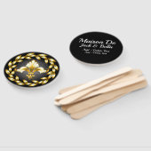 Gepersonaliseerd Fleur de Lis Fan Handwaaier (Niet-gemonteerd)