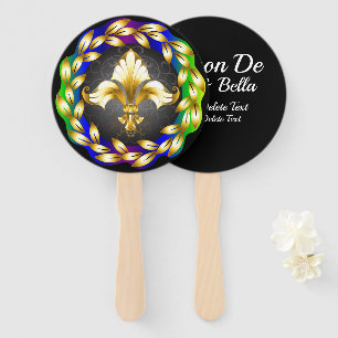 Gepersonaliseerd Fleur de Lis Fan Handwaaier