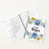 Gepersonaliseerd floraal randrecept notitieboek (Binnen)