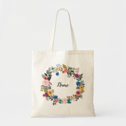 GEPERSONALISEERD FLORAAL WREATH TAS (Voorkant)