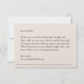 Gepersonaliseerd Floral Fine Art Boeket Bedankkaart (Achterkant)