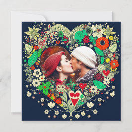 Gepersonaliseerd Floral Heart Lijst Romantisch cad