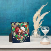 Gepersonaliseerd Floral Heart Lijst Romantisch cad Fotoplaat (Insitu)