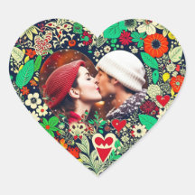 Gepersonaliseerd Floral Heart Lijst Romantisch cad