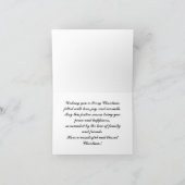 Gepersonaliseerd Floral kerstpatroon Feestdagen Kaart (Binnen)