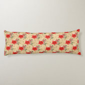 Gepersonaliseerd Floral kerstpatroon Lichaamskussen (Achterkant)