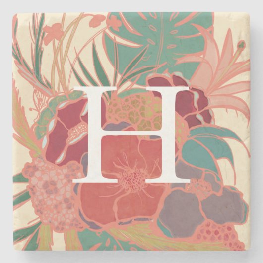 Gepersonaliseerd Floral Onderzetter op maat (Voorkant)