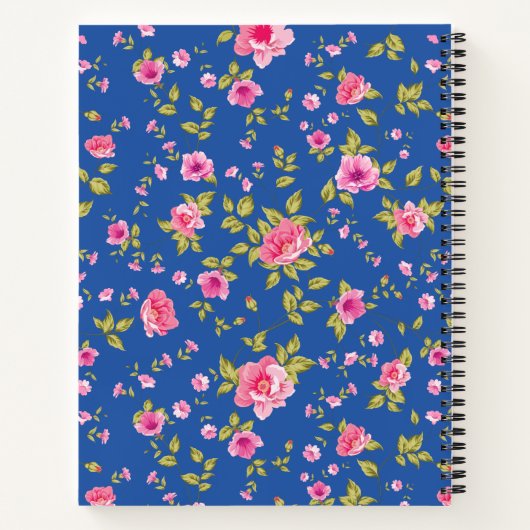 Gepersonaliseerd Floral Scripture Journal Notitieboek (Achterkant)