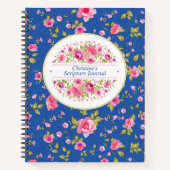 Gepersonaliseerd Floral Scripture Journal Notitieboek (Voorkant)