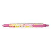 Gepersonaliseerd Floral Writing Pens Zwarte Inkt Pen (Achterkant)